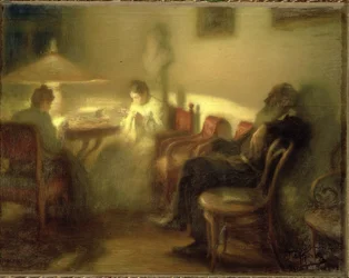 The Writer Lev Nikolaevich Tolstoy with his Family at Yasnaya Polyana